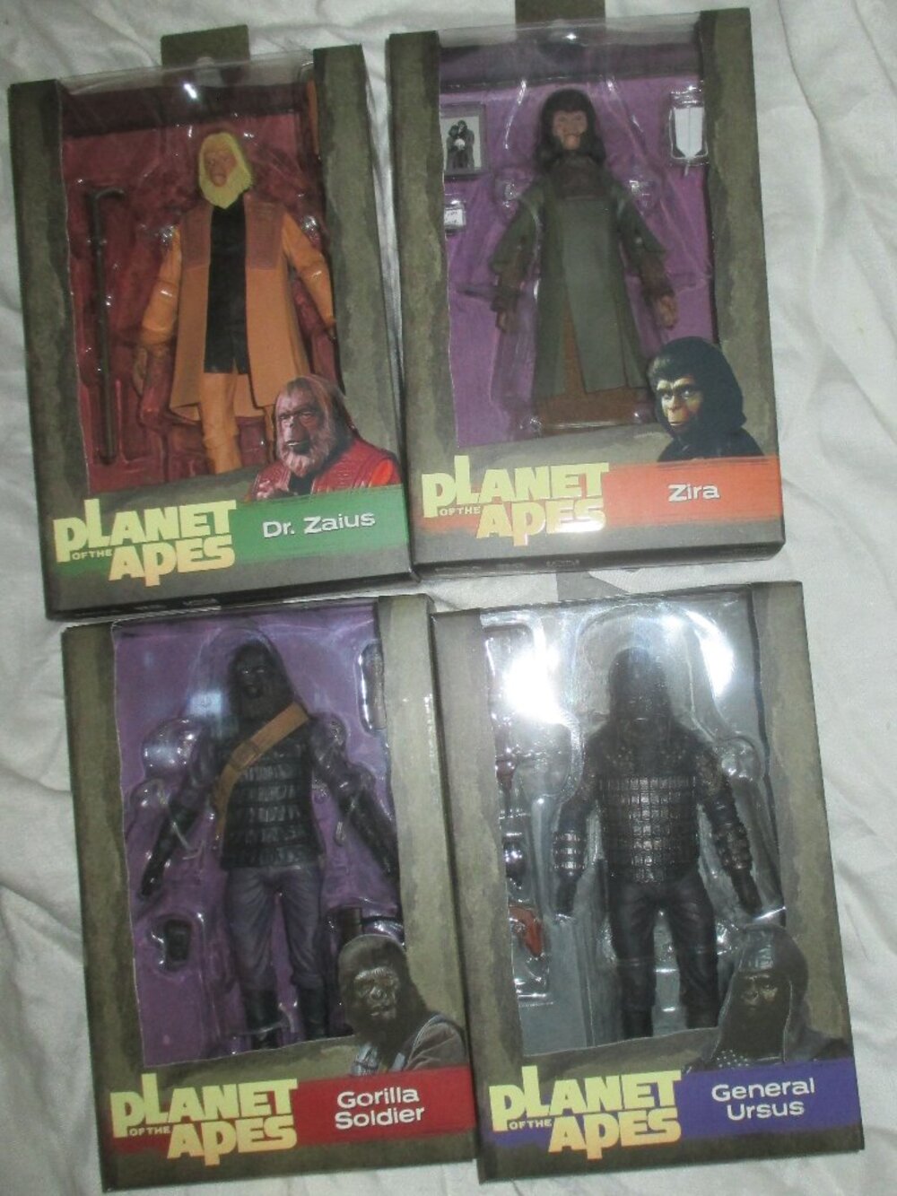 NECA Planet of the Apes Legacy Series 7-Inch Action Figure 4-Pack- NEW IN BOX